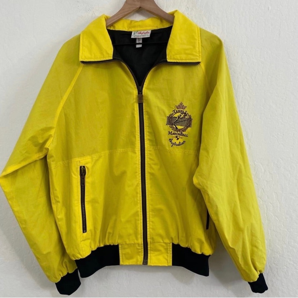 Australian L’ Alpina Vintage Men’s 48 Yellow Windbreaker Sports Jacket